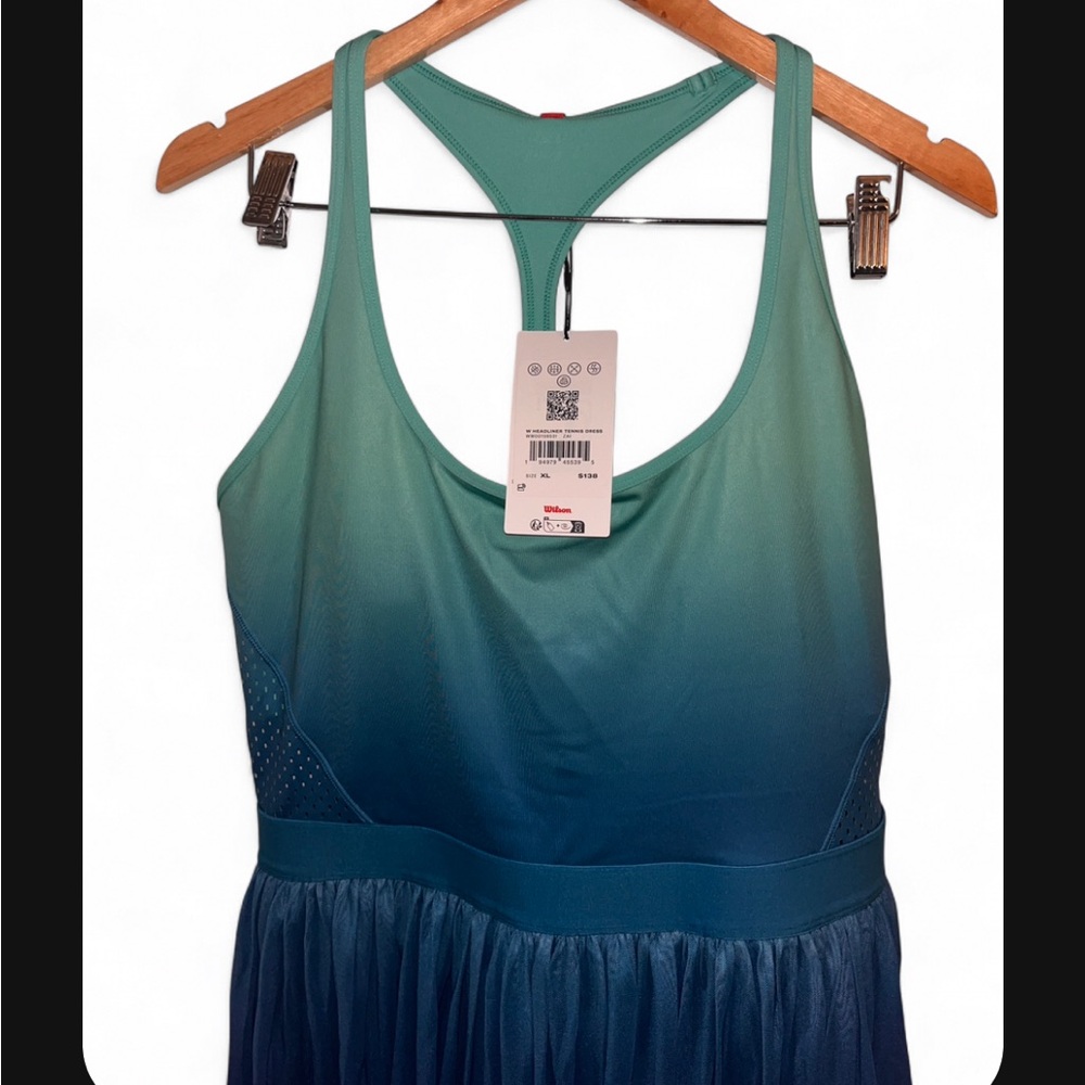 NWT Limited Edition Wilson Blue Ombre Athletic Tennis Dress - Picture 9 of 14